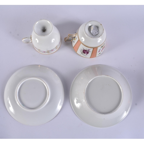 125 - SIX 19TH CENTURY CHAMBERLAINS AND GRAINGERS WORCESTER CUPS AND SAUCERS. (12)