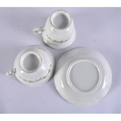 149 - ASSORTED 18TH/19TH CENTURY WORCESTER TRIOS. (qty)