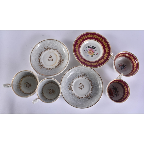 150 - ASSORTED 18TH/19TH CENTURY WORCESTER TRIOS. (qty)