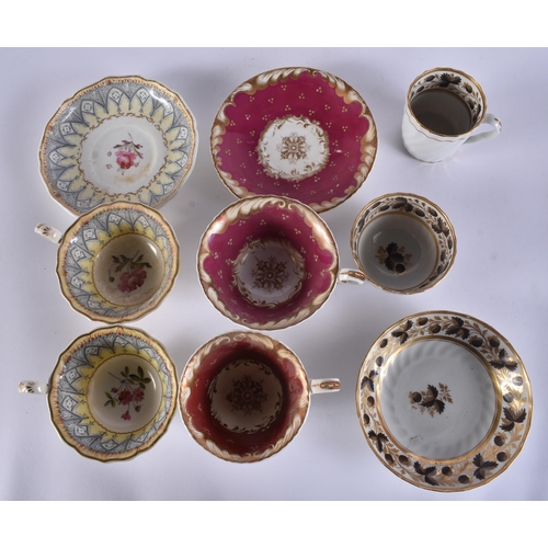 150 - ASSORTED 18TH/19TH CENTURY WORCESTER TRIOS. (qty)