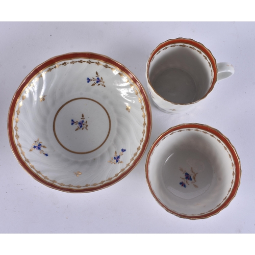 167 - FOUR 19TH CENTURY WORCESTER TRIOS. (12)