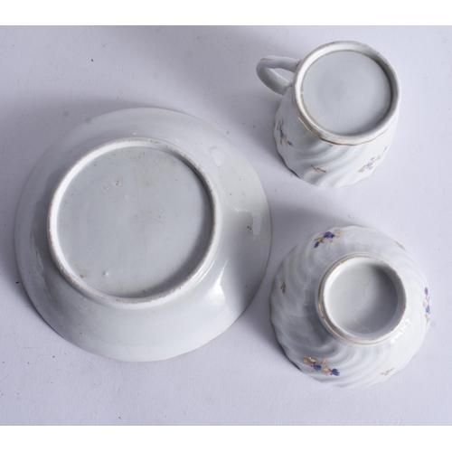 167 - FOUR 19TH CENTURY WORCESTER TRIOS. (12)