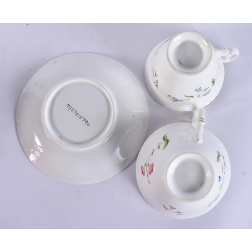 167 - FOUR 19TH CENTURY WORCESTER TRIOS. (12)