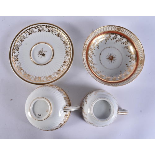 170 - SIX 19TH CENTURY WORCESTER CUPS AND SAUCERS. (12)