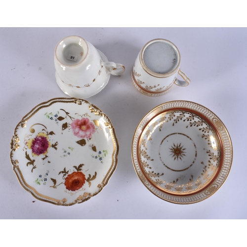 170 - SIX 19TH CENTURY WORCESTER CUPS AND SAUCERS. (12)