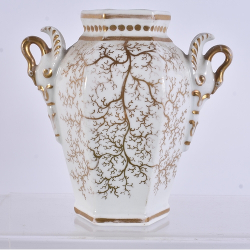 175 - AN EARLY 19TH CENTURY CHAMBERLAINS WORCESTER VASE together with Continental cups and saucers etc. (q... 