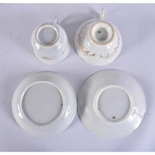 178 - SIX 19TH CENTURY WORCESTER CUPS AND SAUCERS. (12)