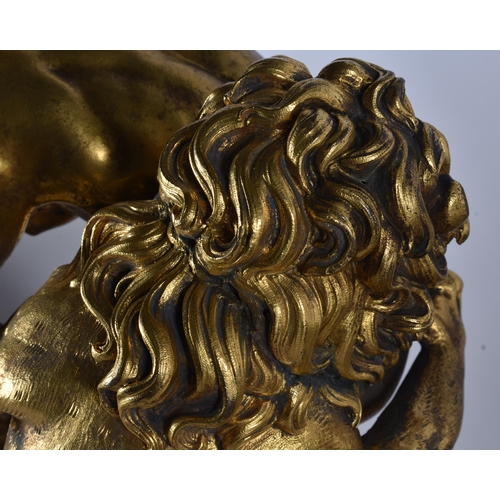 19 - Manner of Giambologna (1529-1609) A large fine pair of antique gilt bronze figural groups, modelled ... 