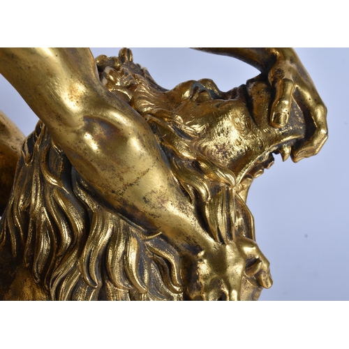19 - Manner of Giambologna (1529-1609) A large fine pair of antique gilt bronze figural groups, modelled ... 