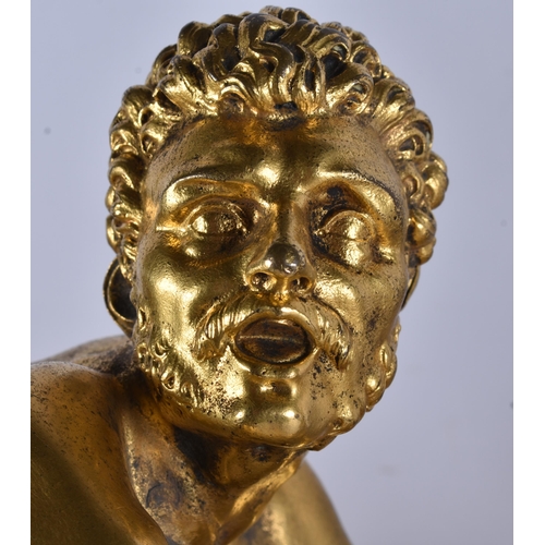 19 - Manner of Giambologna (1529-1609) A large fine pair of antique gilt bronze figural groups, modelled ... 