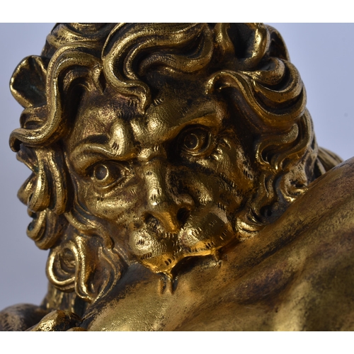 19 - Manner of Giambologna (1529-1609) A large fine pair of antique gilt bronze figural groups, modelled ... 
