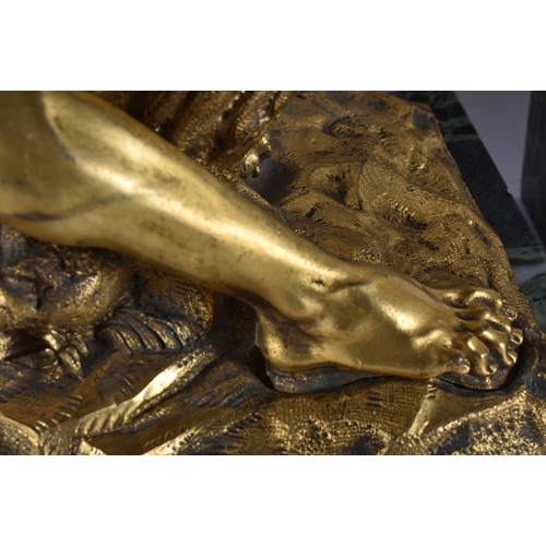 19 - Manner of Giambologna (1529-1609) A large fine pair of antique gilt bronze figural groups, modelled ... 