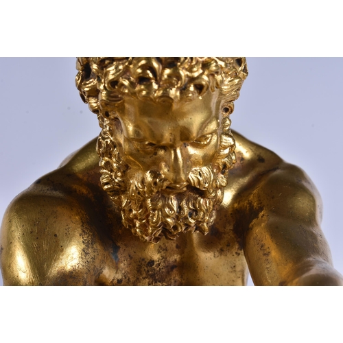 19 - Manner of Giambologna (1529-1609) A large fine pair of antique gilt bronze figural groups, modelled ... 