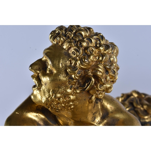 19 - Manner of Giambologna (1529-1609) A large fine pair of antique gilt bronze figural groups, modelled ... 