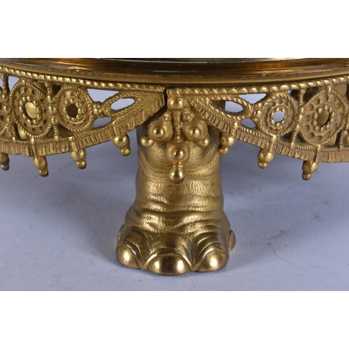 2 - A FINE 19TH CENTURY EUROPEAN BRONZE AND GILT BRONZE COUNTRY HOUSE LAMP formed with three elephants, ... 