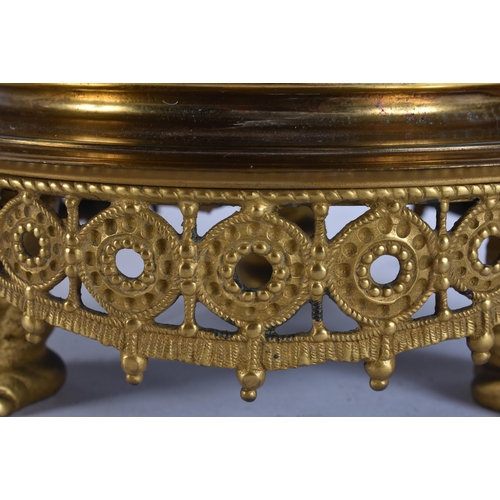 2 - A FINE 19TH CENTURY EUROPEAN BRONZE AND GILT BRONZE COUNTRY HOUSE LAMP formed with three elephants, ... 