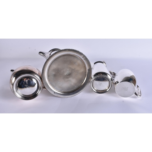 29 - Vintage Silver Plate Ware Assorted Tea Set Large James Dixon Teapot 3568g. (qty)