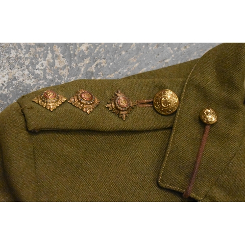 35 - Two War Time Kings Crown K.S.L.I Uniforms w/ One Peaked Cap. (qty)