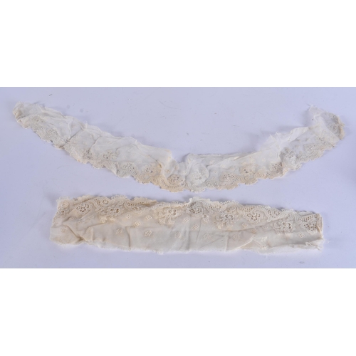 41 - A BOX OF VINTAGE LACE. (qty)