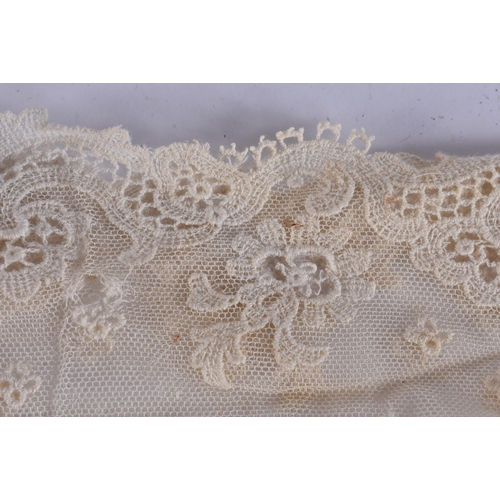 41 - A BOX OF VINTAGE LACE. (qty)