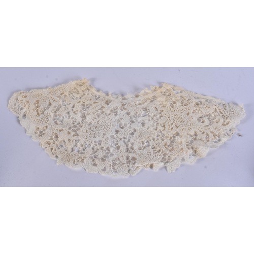 41 - A BOX OF VINTAGE LACE. (qty)