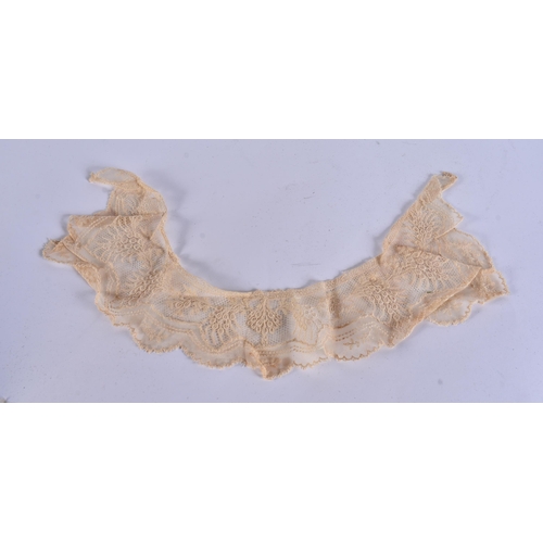 41 - A BOX OF VINTAGE LACE. (qty)