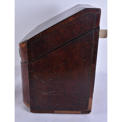 47 - A LATE VICTORIAN/EDWARDIAN OAK SMOKERS CABINET containing pipes and matchbox cases, together with a ... 