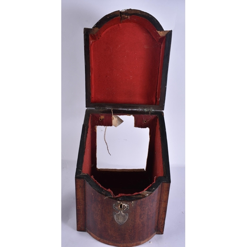 47 - A LATE VICTORIAN/EDWARDIAN OAK SMOKERS CABINET containing pipes and matchbox cases, together with a ... 