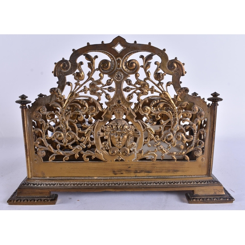 48 - A LATE VICTORIAN COALPORT CERAMIC BRONZE DESK STAND. 28 cm x 22 cm x 22 cm.