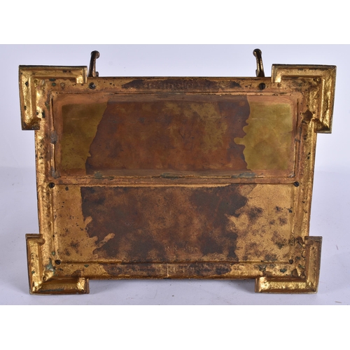 48 - A LATE VICTORIAN COALPORT CERAMIC BRONZE DESK STAND. 28 cm x 22 cm x 22 cm.