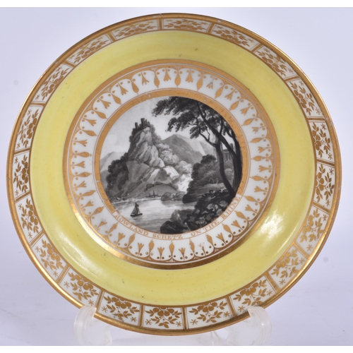 59 - AN EARLY 19TH CENTURY CHAMBERLAINS WORCESTER CUP AND SAUCER Ex Bonhams, finely painted in en grisail... 