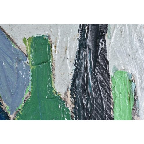 100C - Attributed to Nicolas De Stadt (20th Century) Oil on board, Abstract still life. 92 cm x 54 cm, actu... 