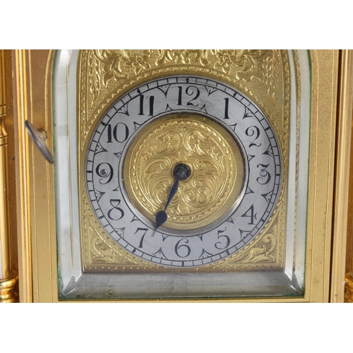 100H - A FINE 19TH CENTURY ENGLISH GILT AND SILVERED BRONZE CLOCK with silvered dial and finely decorated f... 