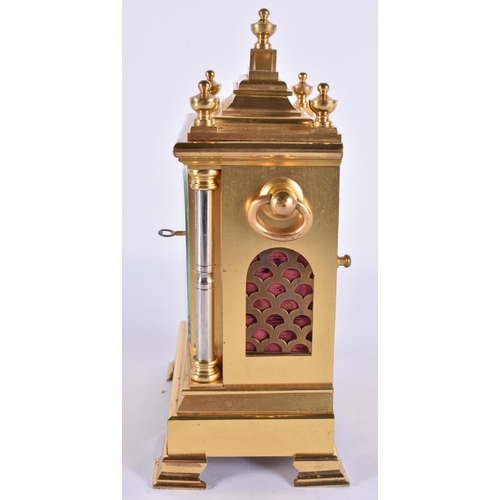 100H - A FINE 19TH CENTURY ENGLISH GILT AND SILVERED BRONZE CLOCK with silvered dial and finely decorated f... 