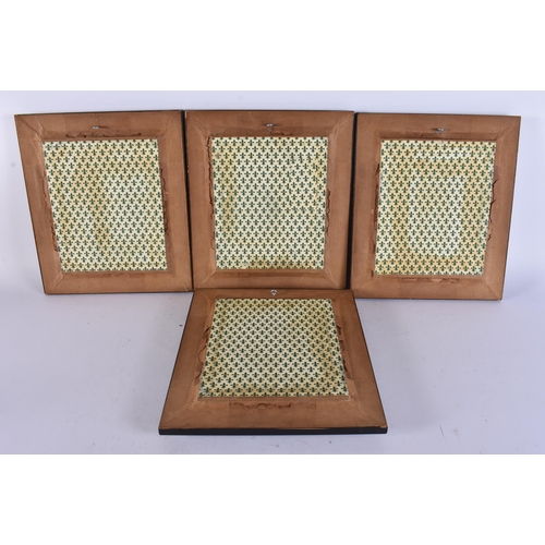 113 - Italian School (19th Century) Grand Tour, 4 x Oil on boards, ebonised frames. 30 cm x 22 cm. (4)