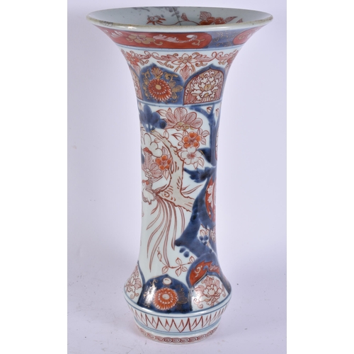 114 - A LARGE 18TH CENTURY JAPANESE EDO PERIOD IMARI PORCELAIN VASE painted with birds. 33 cm high.