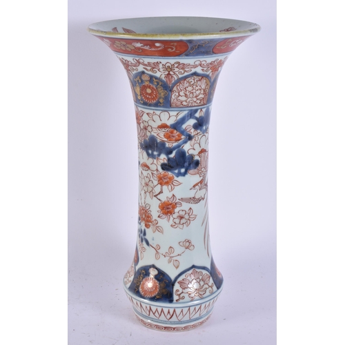 114 - A LARGE 18TH CENTURY JAPANESE EDO PERIOD IMARI PORCELAIN VASE painted with birds. 33 cm high.