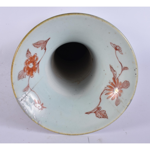 114 - A LARGE 18TH CENTURY JAPANESE EDO PERIOD IMARI PORCELAIN VASE painted with birds. 33 cm high.