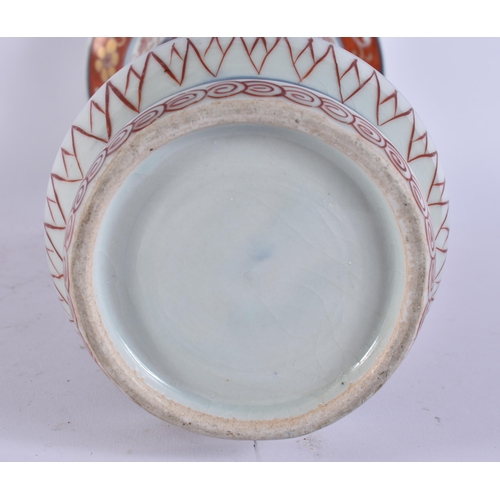 114 - A LARGE 18TH CENTURY JAPANESE EDO PERIOD IMARI PORCELAIN VASE painted with birds. 33 cm high.