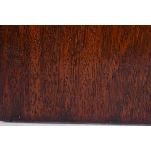 124 - AN 18TH/19TH CENTURY CHINESE CARVED HUANGHUALI WOOD TRAVELLING VANITY CASE with mirror and removable... 