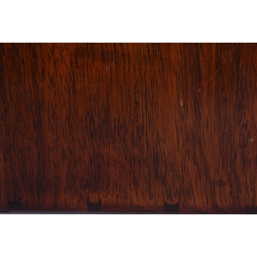 124 - AN 18TH/19TH CENTURY CHINESE CARVED HUANGHUALI WOOD TRAVELLING VANITY CASE with mirror and removable... 