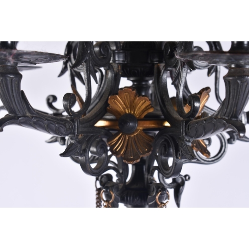 160A - A LARGE PAIR OF 19TH CENTURY FRENCH BRONZE AND GILT BRONZE CANDLESTICKS formed with classical mask h... 