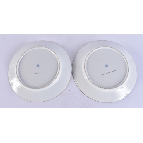 180A - A SUITE OF EARLY 20TH CENTURY AUSTRIAN VIENNA PORCELAIN DESSERT WARES painted with figures in variou... 