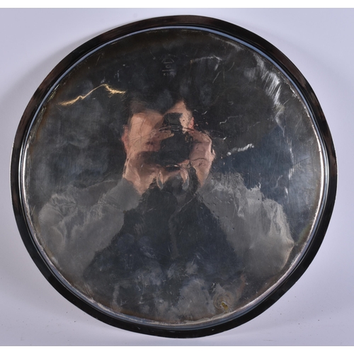 19 - A CUNARD MARITIME SILVER PLATED TRAY. 35 cm wide.