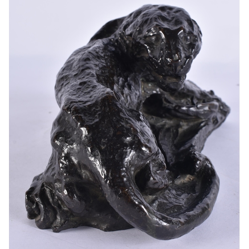 200B - Attributed to Auguste Rodin (1840-1917) Bronze, Lioness, Possibly a studio model. 22 cm x 12 cm x 10... 