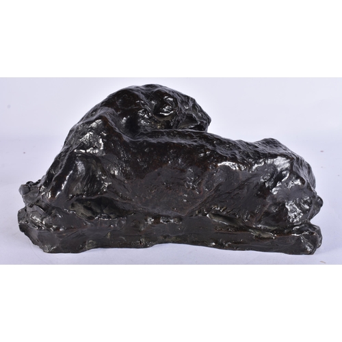 200B - Attributed to Auguste Rodin (1840-1917) Bronze, Lioness, Possibly a studio model. 22 cm x 12 cm x 10... 