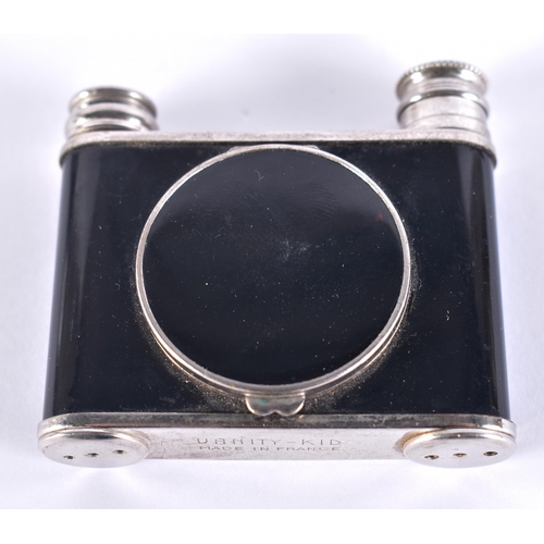 20E - AN UNUSUAL FRENCH VANITY KID NOVELTY CAMERA COMPACT. 6.5 cm wide.