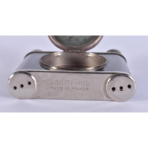 20E - AN UNUSUAL FRENCH VANITY KID NOVELTY CAMERA COMPACT. 6.5 cm wide.