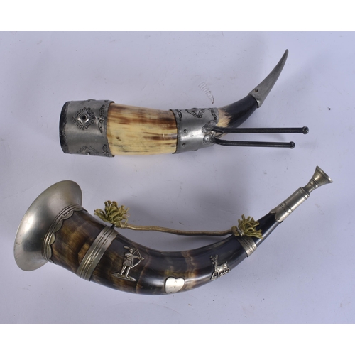 210 - ASSORTED COLLECTABLES including powder horns. (qty)