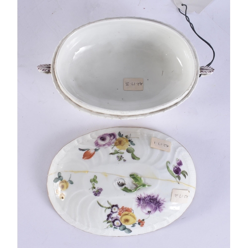 220D - AN 18TH CENTURY CHINESE EXPORT PORCELAIN BOWL Qianlong, together with an 18th century Meissen bowl a... 